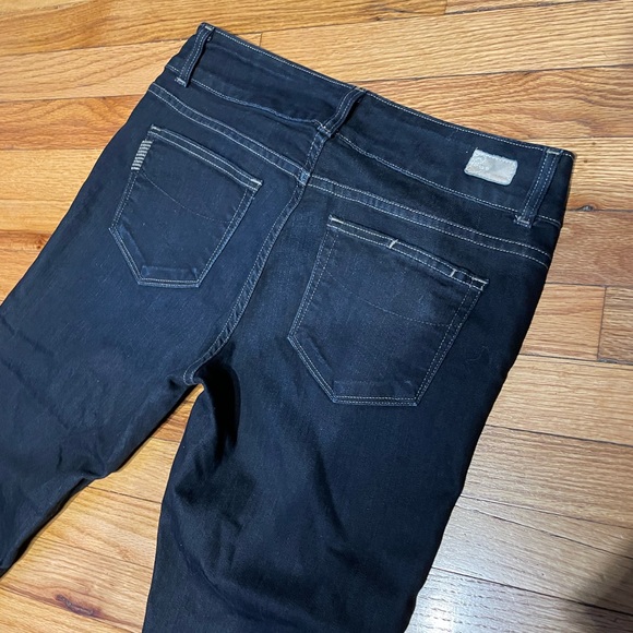 Hidden Hills light Distressed medium Wash western Cowgirl wide Flare Indigo moto - Picture 10 of 10